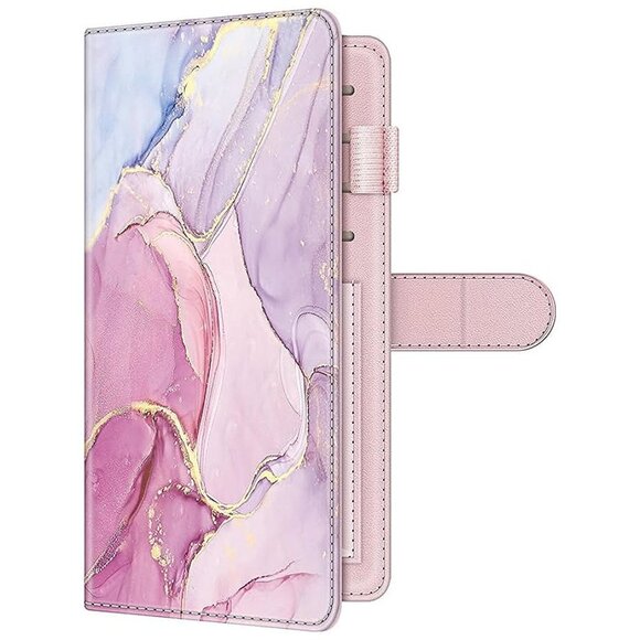 Handbags - Checkbook Cover for Personal Marble Pink